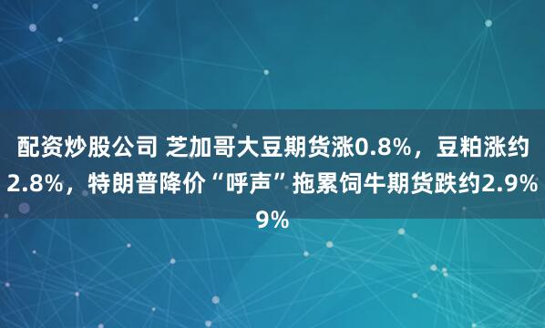 配资炒股公司 芝加哥大豆期货涨0.8%，豆粕涨约2.8%，特朗普降价“呼声”拖累饲牛期货跌约2.9%